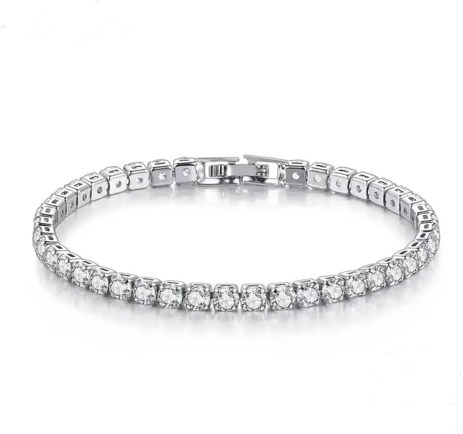 925 Silver Filled with Shiny Cubic Zirconia Stones