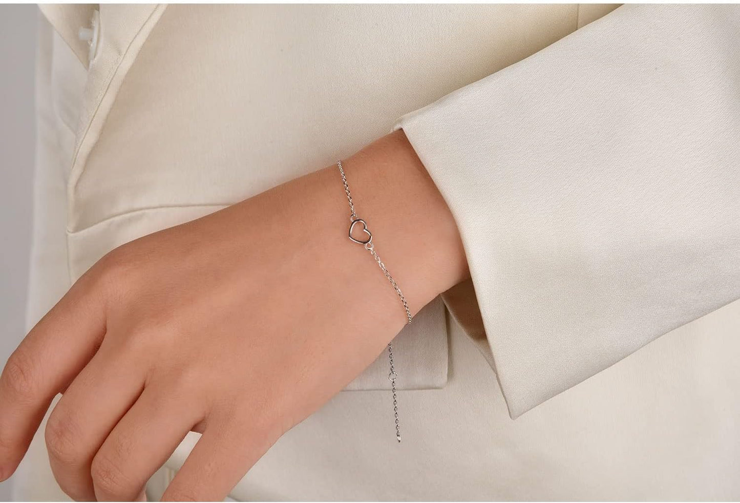 925 Silver Cubic Zirconia Adjustable Bracelet