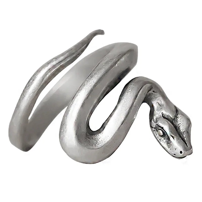925 Sterling Silver Snake Frosted Adjustable Rings for Women Fine Jewelry Gift Female Accessories Wholesale Argent 925 Jewellery