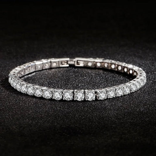 925 Silver Filled with Shiny Cubic Zirconia Stones