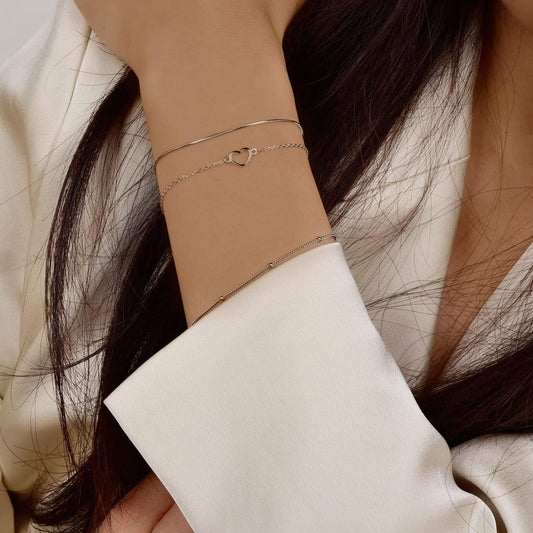 925 Silver Cubic Zirconia Adjustable Bracelet 